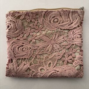 Fullah Sugah  Pink Lace Purse/Cosmetic Bag
